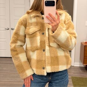 Anthropologie Avec Les Filles Sherpa Jacket XS | Cozy Teddy Coat